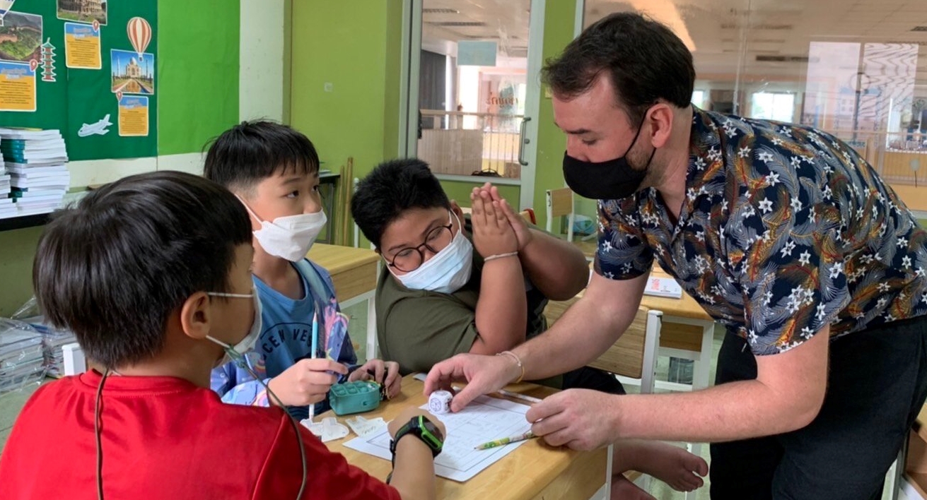 English lesson in progress